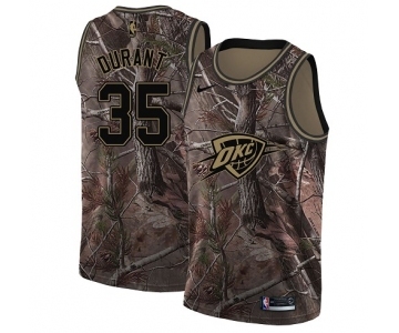 Women's Nike Oklahoma City Thunder #35 Kevin Durant Swingman Camo Realtree Collection NBA Jersey