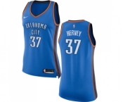 Women's Nike Oklahoma City Thunder #37 Kevin Hervey Swingman Royal Blue NBA Jersey - Icon Edition