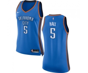 Women's Nike Oklahoma City Thunder #5 Devon Hall Swingman Royal Blue NBA Jersey - Icon Edition