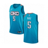 Women's Nike Oklahoma City Thunder #5 Devon Hall Swingman Turquoise NBA Jersey - City Edition