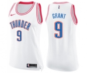 Women's Nike Oklahoma City Thunder #9 Jerami Grant Swingman White Pink Fashion NBA Jersey