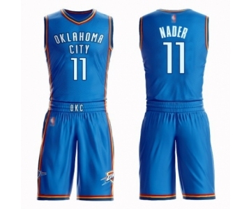 Women's Oklahoma City Thunder #11 Abdel Nader Swingman Royal Blue Basketball Suit Jersey - Icon Edition