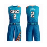 Women's Oklahoma City Thunder #2 Raymond Felton Swingman Turquoise Basketball Suit Jersey - City Edition