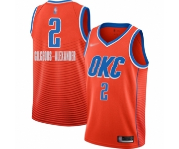 Women's Oklahoma City Thunder #2 Shai Gilgeous-Alexander Swingman Orange Finished Basketball Jersey - Statement Edition