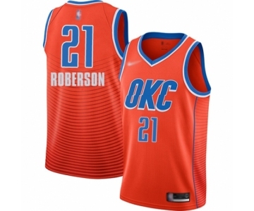 Women's Oklahoma City Thunder #21 Andre Roberson Swingman Orange Finished Basketball Jersey - Statement Edition