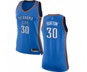 Women's Oklahoma City Thunder #30 Deonte Burton Swingman Royal Blue Basketball Jersey - Icon Edition