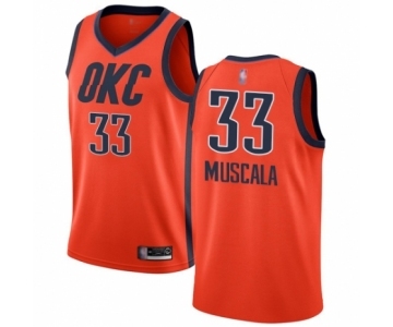 Women's Oklahoma City Thunder #33 Mike Muscala Orange Swingman Jersey - Earned Edition