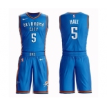 Women's Oklahoma City Thunder #5 Devon Hall Swingman Royal Blue Basketball Suit Jersey - Icon Edition