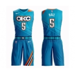 Women's Oklahoma City Thunder #5 Devon Hall Swingman Turquoise Basketball Suit Jersey - City Edition