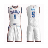 Women's Oklahoma City Thunder #5 Devon Hall Swingman White Basketball Suit Jersey - Association Edition