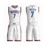 Women's Oklahoma City Thunder #7 Darius Bazley Swingman White Basketball Suit Jersey - Association Edition