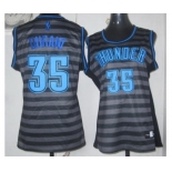 women nba oklahoma city thunder #35 durant grey[black strip]