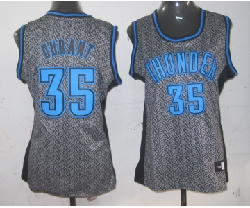 women nba oklahoma city thunder #35 durant grey[static fashion swingman] 