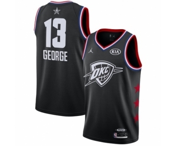 Youth Jordan Oklahoma City Thunder #13 Paul George Swingman Black 2019 All-Star Game Basketball Jersey