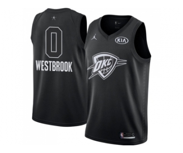 Youth Nike Oklahoma City Thunder #0 Russell Westbrook Black NBA Jordan Swingman 2018 All-Star Game Jersey