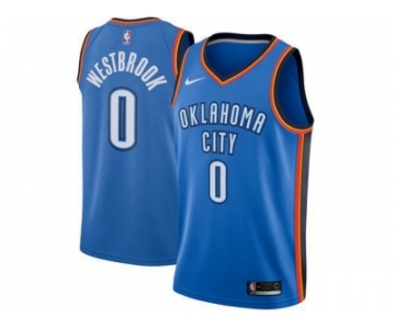 Youth Nike Oklahoma City Thunder #0 Russell Westbrook Blue NBA Swingman Jersey