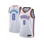 Youth Nike Oklahoma City Thunder #0 Russell Westbrook White NBA Swingman Jersey