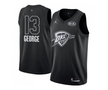 Youth Nike Oklahoma City Thunder #13 Paul George Black NBA Jordan Swingman 2018 All-Star Game Jersey