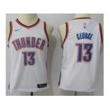 Youth Nike Oklahoma City Thunder #13 Paul George White NBA Swingman Jersey