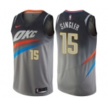 Youth Nike Oklahoma City Thunder #15 Kyle Singler Swingman Gray NBA Jersey - City Edition