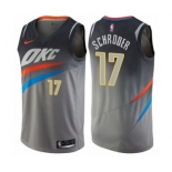 Youth Nike Oklahoma City Thunder #17 Dennis Schroder Swingman Gray NBA Jersey - City Edition