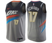 Youth Nike Oklahoma City Thunder #17 Dennis Schroder Swingman Gray NBA Jersey - City Edition