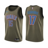 Youth Nike Oklahoma City Thunder #17 Dennis Schroder Swingman Green Salute to Service NBA Jersey