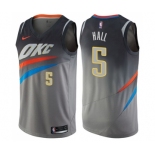 Youth Nike Oklahoma City Thunder #5 Devon Hall Swingman Gray NBA Jersey - City Edition