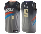 Youth Nike Oklahoma City Thunder #5 Devon Hall Swingman Gray NBA Jersey - City Edition