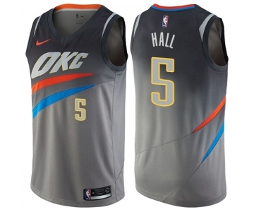 Youth Nike Oklahoma City Thunder #5 Devon Hall Swingman Gray NBA Jersey - City Edition