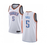 Youth Nike Oklahoma City Thunder #5 Devon Hall Swingman White NBA Jersey - Association Edition