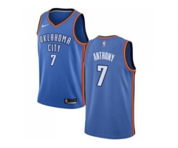 Youth Nike Oklahoma City Thunder #7 Carmelo Anthony Blue NBA Swingman Jersey