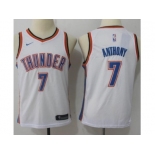 Youth Nike Oklahoma City Thunder #7 Carmelo Anthony White NBA Swingman Jersey