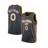 Youth Oklahoma City Thunder #0 Russell Westbrook Swingman Charcoal Basketball Jersey - 2019-20 City Edition