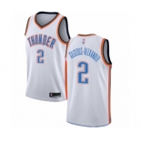 Youth Oklahoma City Thunder #2 Shai Gilgeous-Alexander Swingman White Basketball Jersey - Association Edition