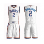 Youth Oklahoma City Thunder #2 Shai Gilgeous-Alexander Swingman White Basketball Suit Jersey - Association Edition