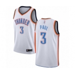 Youth Oklahoma City Thunder #3 Chris Paul Swingman White Basketball Jersey - Association Edition