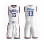 Youth Oklahoma City Thunder #33 Mike Muscala Swingman White Basketball Suit Jersey - Association Edition