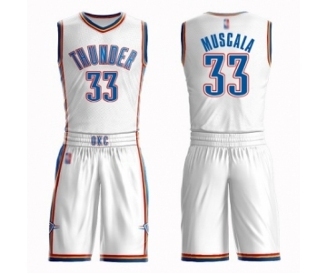 Youth Oklahoma City Thunder #33 Mike Muscala Swingman White Basketball Suit Jersey - Association Edition