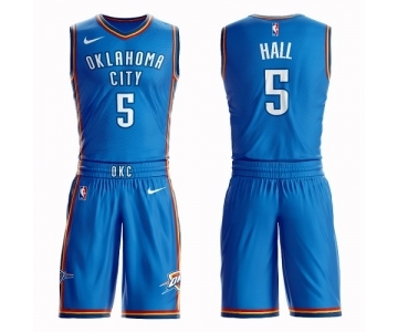 Youth Oklahoma City Thunder #5 Devon Hall Swingman Royal Blue Basketball Suit Jersey - Icon Edition