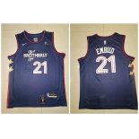 76ers #21 Joel Embiid Navy Nike 2023-24 City Edition Swingman Jersey