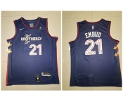 76ers #21 Joel Embiid Navy Nike 2023-24 City Edition Swingman Jersey