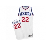 Men Adidas Philadelphia 76ers #22 Richaun Holmes Authentic White Home NBA Jersey