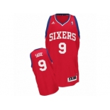 Men Adidas Philadelphia 76ers #9 Dario Saric Swingman Red Road NBA Jersey