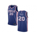 Men Nike Philadelphia 76ers #20 Markelle Fultz Blue NBA Swingman Jersey