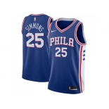 Men Nike Philadelphia 76ers #25 Ben Simmons Blue Stitched NBA Swingman Jersey