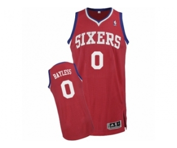 Men's Adidas Philadelphia 76ers #0 Jerryd Bayless Authentic Red Road NBA Jersey