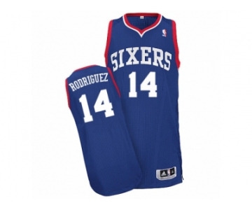 Men's Adidas Philadelphia 76ers #14 Sergio Rodriguez Authentic Royal Blue Alternate NBA Jersey