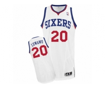 Men's Adidas Philadelphia 76ers #20 Timothe Luwawu Authentic White Home NBA Jersey