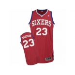 Men's Adidas Philadelphia 76ers #23 Justin Anderson Authentic Red Road NBA Jersey